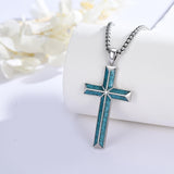 14K Gold Plated Cross Pendant Necklace Protection Jewelry Religious Gift