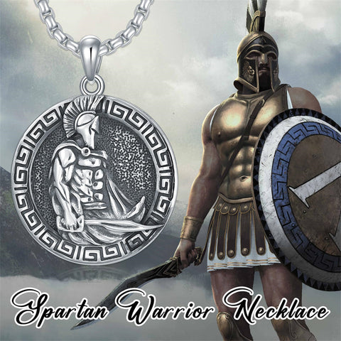 Sterling Silver Spartan Pendant Necklace