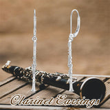 Sterling Silver Microphone  Saxophone Accordion  Clarinet Guitar Harp Leverback Earrings Gifts for Music Lovers