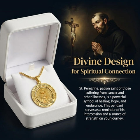14K Gold Plated Patron Saint Necklace Saint Medal Catholic Amulet Jewelry