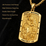 Patron Saint Medal Gold Plated Catholic Pendant Christian Religious Necklace Amulet Jewelry