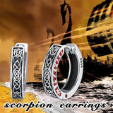 925 Sterling Silver Viking Celtic Knot  Hoop Earrings