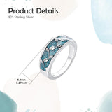 Sterling Silver Turquoise Butterfly Lotus Pet Paw Ring for Women