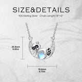 Sterling Silver Moonstone Celtic Knot Raccoon Otter Pig Dolphin Cow Pendant Necklace Birthday Mother's Day Gift