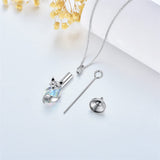 Sterling Silver Teardrop Crystal Butterfly Dragonfly Fox Hummingbird Phoenix Tree of Life Urn Necklaces for Ashes