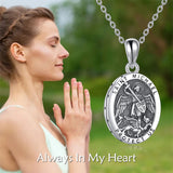 Sterling Silver St Christopher Medal Urn Necklace for Ashes