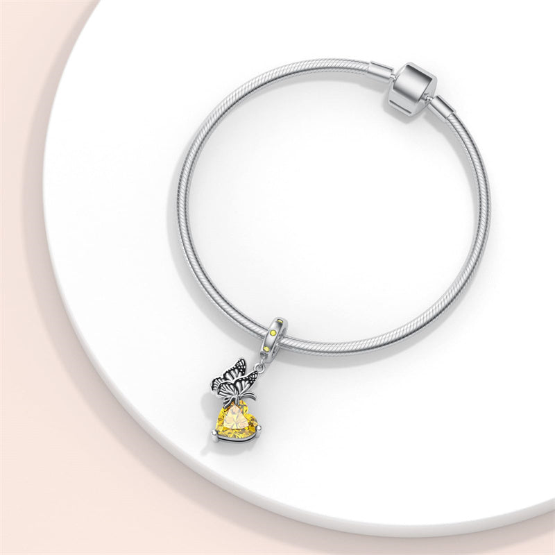 Sterling Silver Cubic Zircon Koala Pig Butterfly Scorpion Dragonfly Bead Charms