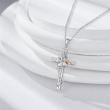 Sterling Silver Cross Bee Hummingbird Butterfly Dove Red Cardinal Pendant Necklace for Her