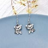 Sterling Silver Tiger Red Panda Elephant  Red Cardinal Dangle Earrings