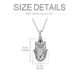 Sterling Silver Hamsa Tree of Life Viking Lion Butterfly Evil Eye Yin Yang Eye of Horus Pendant Necklace