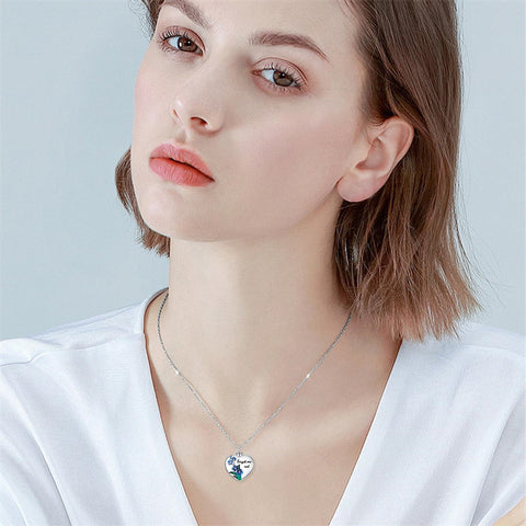 Sterling Silver Forget Me Not Urn Necklaces for Ashes