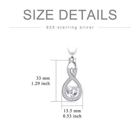 Sterling Silver Tear Dangle Urn Necklace for Ashes