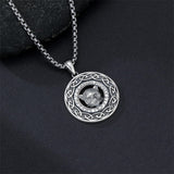 Sterling Silver Oxidized Tiger Wolf Lion Leopard Pendant Necklace for Men