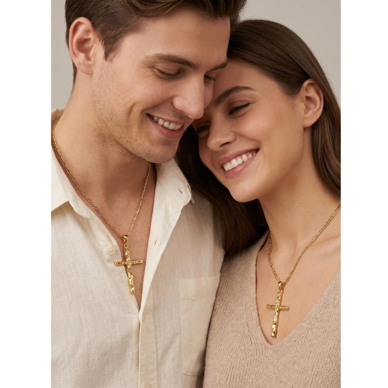 14K Gold Plated Cross Pendant necklace