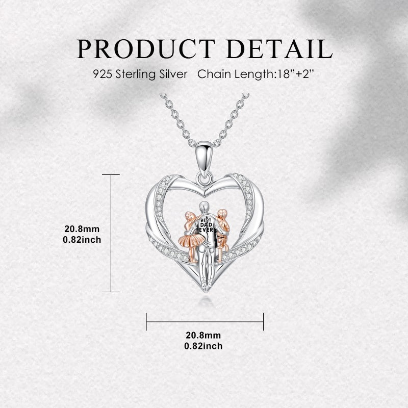 Sterling Silver Tree of Life Father Daughter Sister Pendant Necklace for Women Christmas Gift