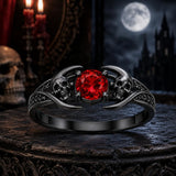 Sterling Silver 10K 14K 18K Gold Personalized Gothic Skull Ring Exquisite Spooky Jewelry for Halloween Lovers