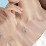 Sterling Silver  Bluebonnets Cow Skull Cowboy Hat Boot Cactus Cowgirl Texas Necklace Texas Necklace