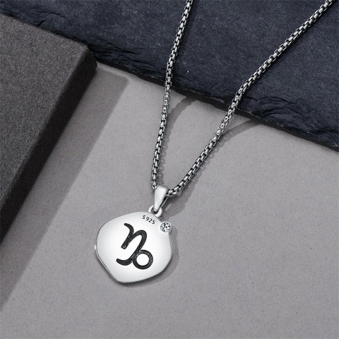 Sterling Silver Zodiac Constellation Pendant Necklace