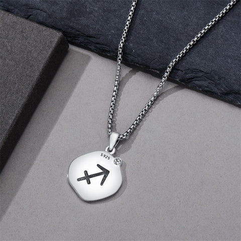 Sterling Silver Zodiac Constellation Pendant Necklace