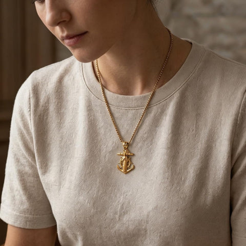 Christian Religious Medal Amulet 14K Gold Plated Pendant  Necklace