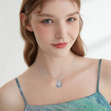 Sterling Silver Crystal Tree of Life Family Pendant Necklace for 1 to 5 Children