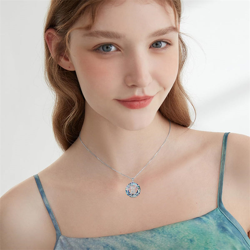 Sterling Silver Crystal Tree of Life Family Pendant Necklace for 1 to 5 Children