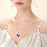 Sterling Silver Crystal Guardian Angel Caduceus Pendant Necklace