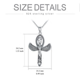 Sterling Silver Egyptian Goddess Pendant  Necklace