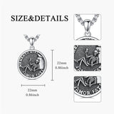 Sterling Silver Gothic Skull Memento Mori Pendant Necklace with Engraved Word