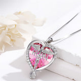 Sterling Silver Birthstone RN Medical Caduceus Pendant Necklace