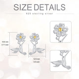 925 Sterling Silver Hypoallergenic Hummingbird  Stud Earrings