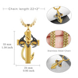 14K Gold Plated  Cross Necklace Religious Amulets Jewelry Gifts