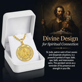 14K Gold Plated Patron Saint Necklace Saint Medal Catholic Amulet Jewelry