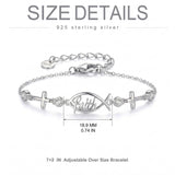 Sterling Silver Dragonfly Butterfly Cardinal Hummingbird Jesus Fish Lotus Daisy Sunflower Rose Faith Cross Bracelet