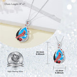 Sterling Silver Dove Hummingbird Red Cardinal Pendant Necklace