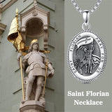 Sterling Silver Saint Joseph St Michael Saint Peter Saint Christopher Religious Pendant Necklace