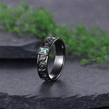Sterling Silver 10K 14K 18K Gold Natural Leaf  Moss Agate Engagement Anniversary Couple Ring Sets
