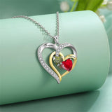 Sterling Silver Personalized Name Birthstone Mothers Necklace for Women
