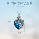 Animal Crystal Urn Necklace For Ashes Sterling Silver Butterfly  Cremation Necklace Heart Teardrop Urn Holder Necklaces For Women Memorial Jewelry