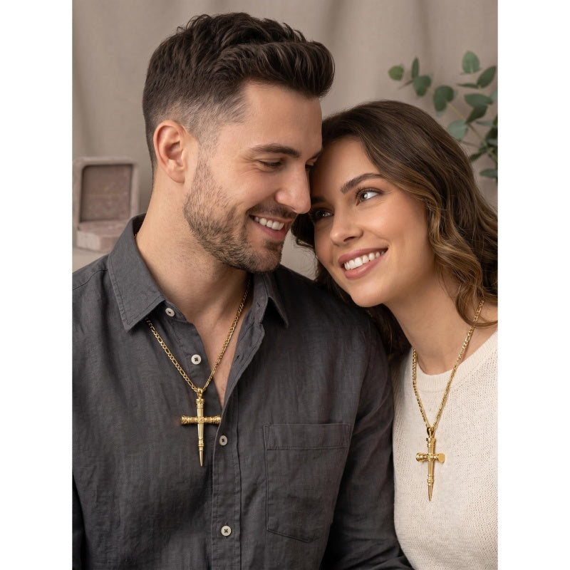 14K Gold Plated Cross Pendant necklace