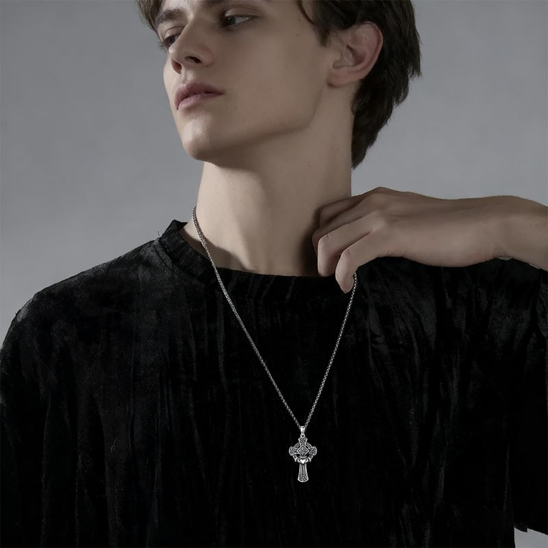 Sterling Silver Cross Pendant Necklace Christian Religious Jewelry Gifts for Anniversary