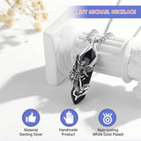 Saint Michael Necklace 925 Sterling Silver Pendant Crystal Catholic Religion Protection Jewelry Gifts for Women Men