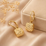 14K Gold Plated Ball Leverback Earring for Women