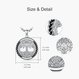 Sterling Silver Peace Sign Coexist Peace Symbol Pirate Tree of Life Thor's Hammer Wolf Raven Viking Series Necklace