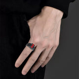 Sterling Silver Custom Patterns Graduation Ring for Men
