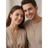 14K Gold Plated Cross Pendant necklace