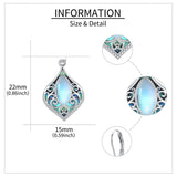 925 Sterling Silver Teardrop Bohemian Irish Celtic Drop Dangle Earrings Abalone Shell Filigree Jewelry Gifts For Women