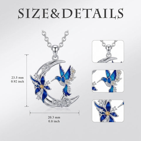 Sterling Silver Dragonfly  Cardinal Butterfly Hummingbird Pendant Necklace Gift for Women