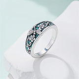 Sterling Silver Turquoise  Dragonfly Hummingbird Turtle Butterfly Mountain Celtic Knot Lotus Ring  Gifts for Women