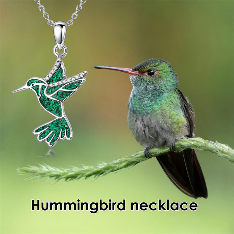 Sterling Silver Dove Hummingbird Red Cardinal Pendant Necklace